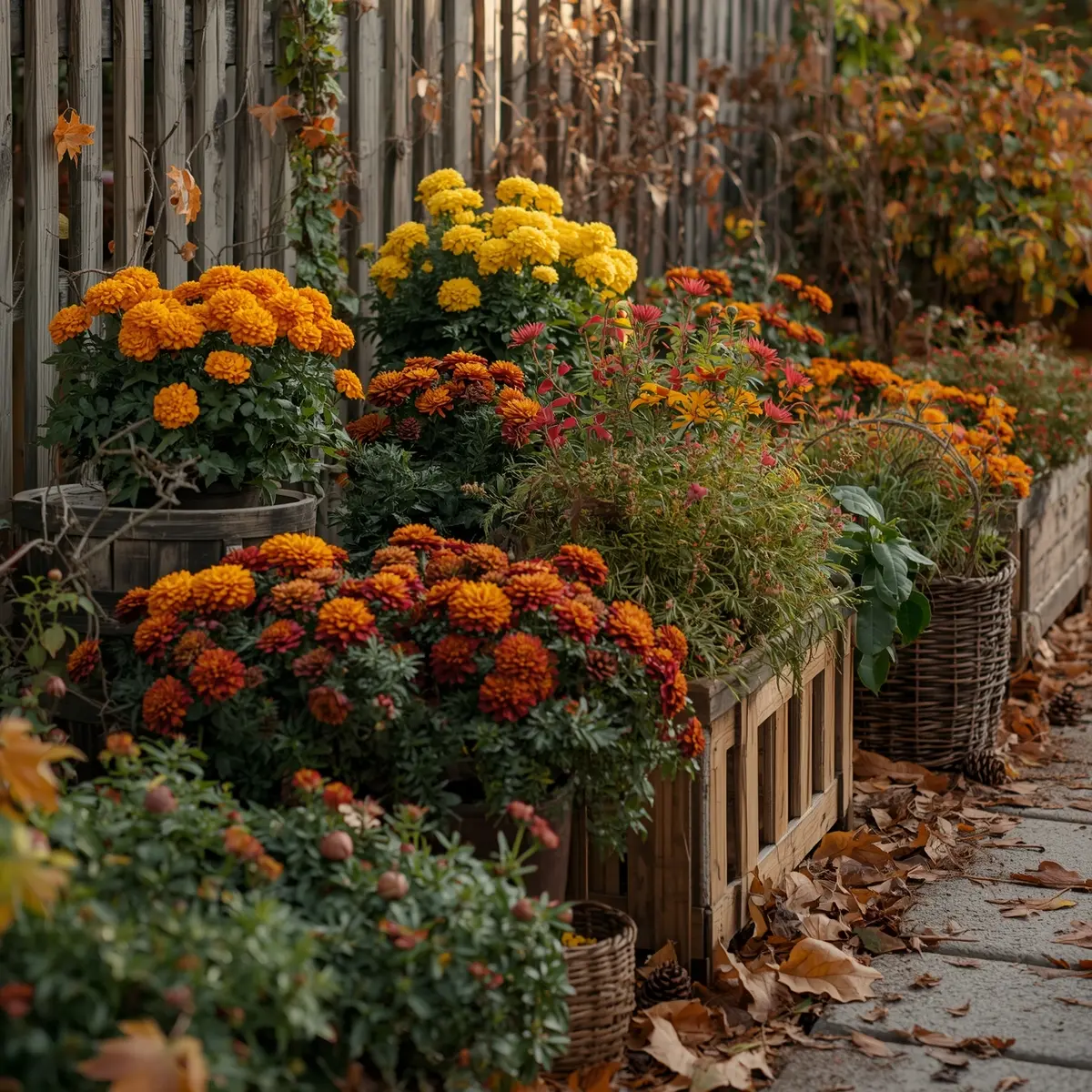 Fall garden arrangements 